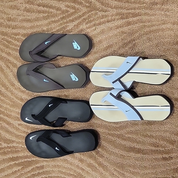 Nike Shoes 3 Pair Nike Celso Flip Flops Womens Sz 7 Poshmark